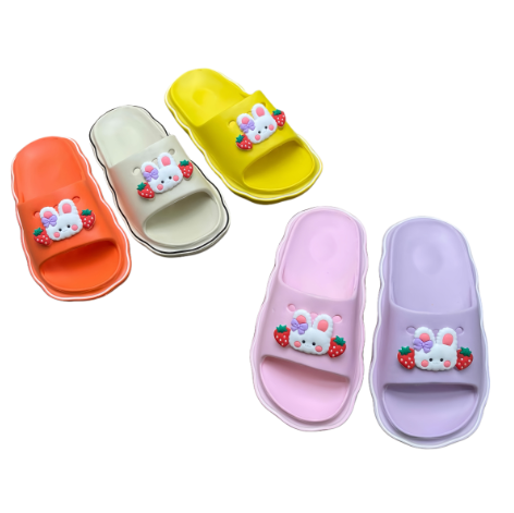 Wholesale EVA Slides, Cute Rabbit Design, MOQ 1800 Pairs, Factory Direct